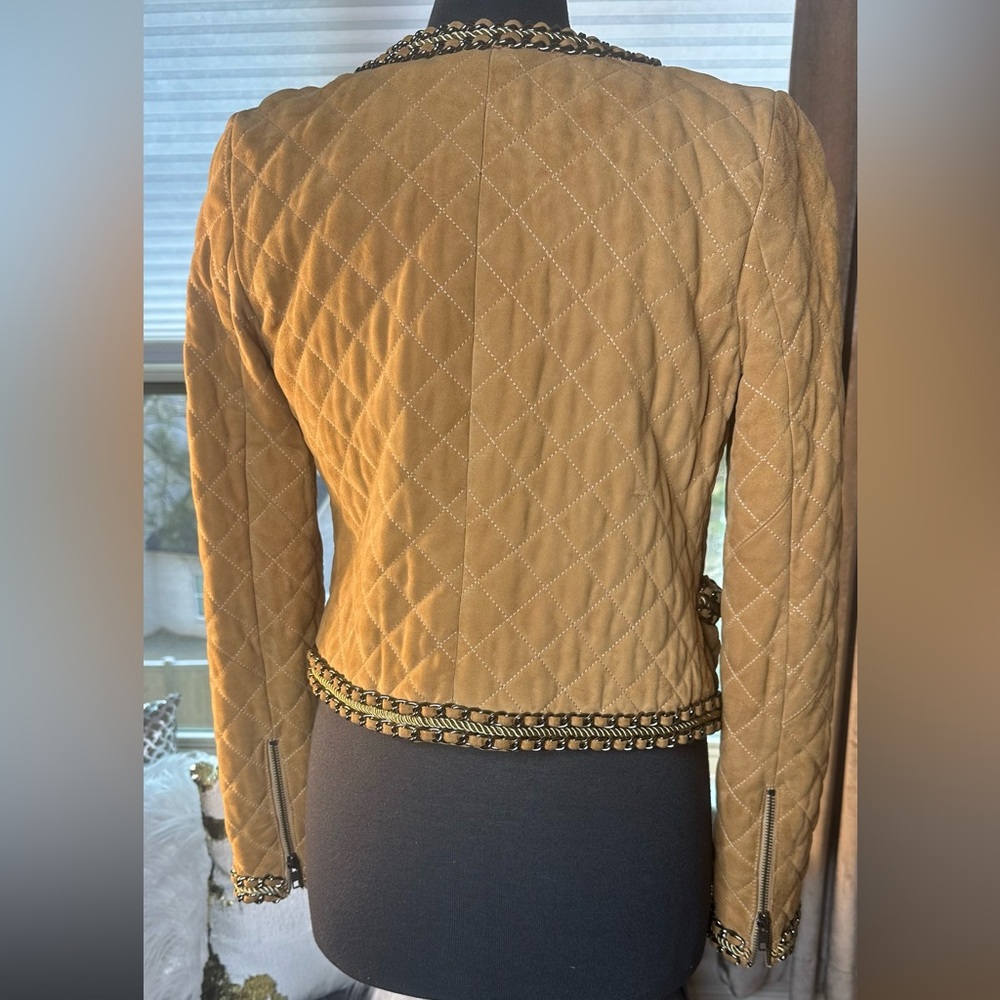 Haute Hippie Tan Quilted Blazer - Picture 4 of 5